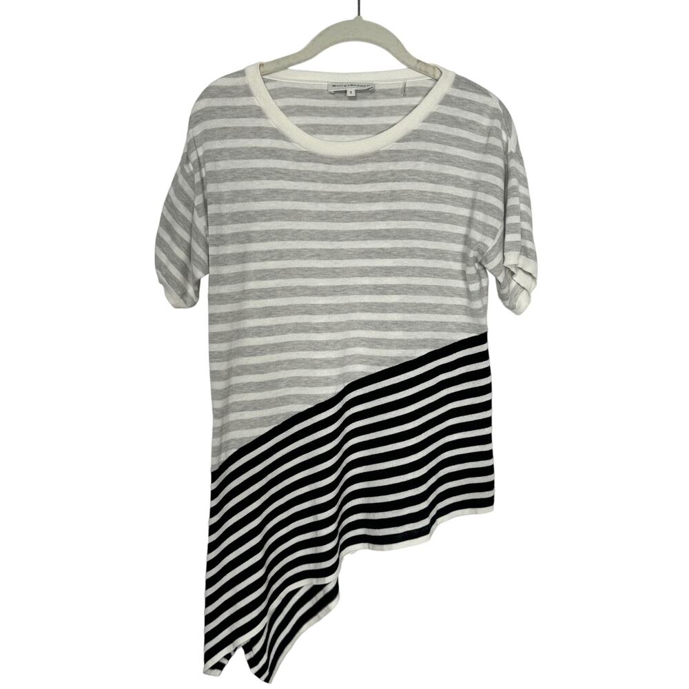 White+Warren Shark Stripe Tunic Size S